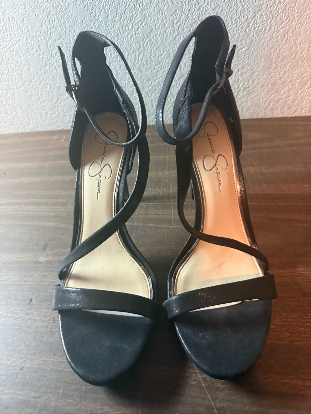 Jessica Simpson JS-RAYL12 Black Deluxe Microsuede Heels size 12